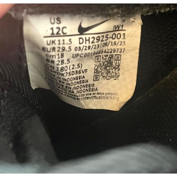 Nike Force 1 LE DH2925-001 Little Kids' Shoes Black Low Top Size 12C - Picture 4 of 8